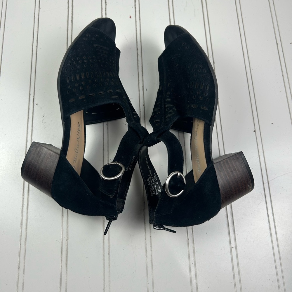 Bella Vita Illiana Vintage Cut-Out Block Sandal Heels Womenโs Size 6.5M - Picture 11 of 12